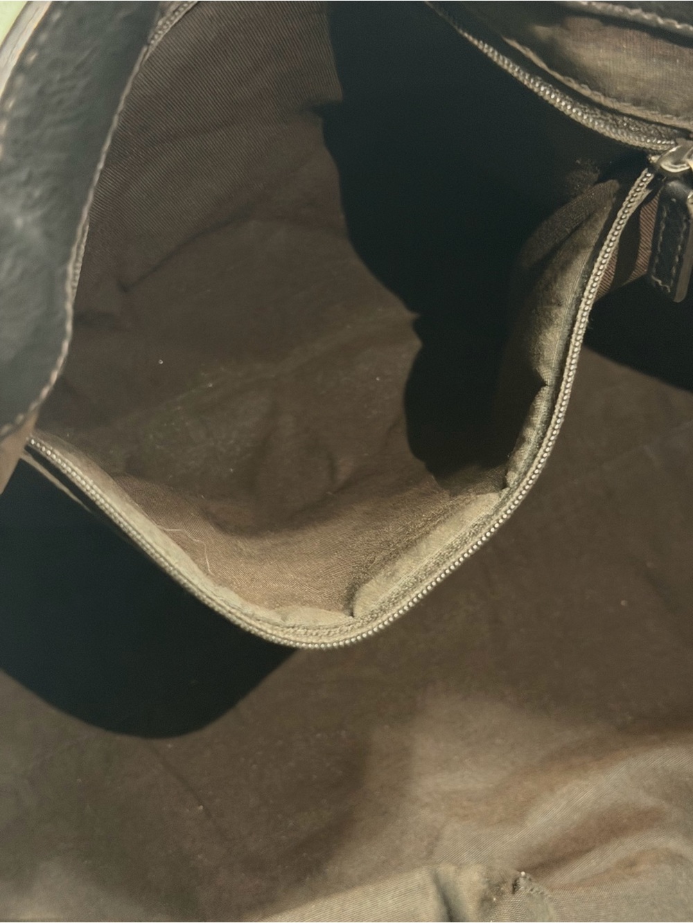Gucci Dark Brown Horsebit Embossed Leather Babouska Tote - Picture 11 of 13